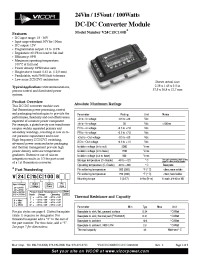 Datasheet V24C24C100B manufacturer Vicor