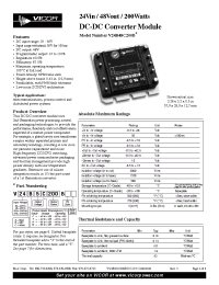 Datasheet V24C48C200B manufacturer Vicor