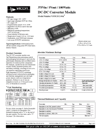 Datasheet V300A12T150A manufacturer Vicor