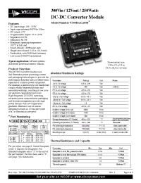 Datasheet V300A3V3M150B manufacturer Vicor