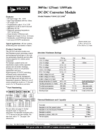 Datasheet V300B12T150B manufacturer Vicor