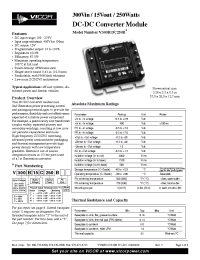 Datasheet V300B28C250B manufacturer Vicor