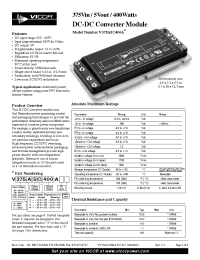 Datasheet V300C5C400A manufacturer Vicor