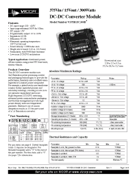 Datasheet V375B15T300B manufacturer Vicor