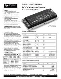 Datasheet V375B5M400A manufacturer Vicor