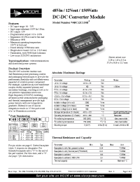 Datasheet V48A12H150B manufacturer Vicor