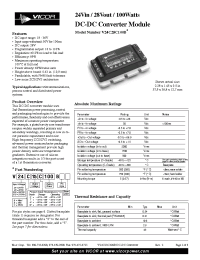 Datasheet V48B28H100B manufacturer Vicor