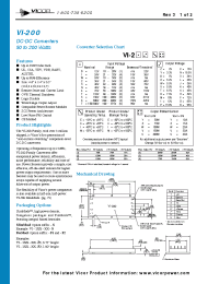Datasheet VI-200CU manufacturer Vicor