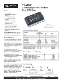 Datasheet VI-ARM-C12 manufacturer Vicor