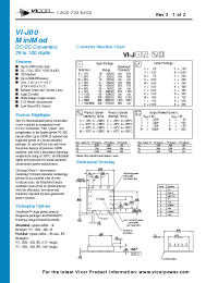 Datasheet VI-J00EX manufacturer Vicor