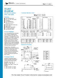 Datasheet VI-J01MX manufacturer Vicor