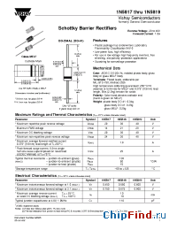 Datasheet 1N5817 manufacturer Vishay