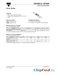 Datasheet 1N752A manufacturer Vishay