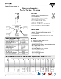 Datasheet 222203733103 manufacturer Vishay