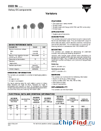 Datasheet 2322-595-4216 manufacturer Vishay