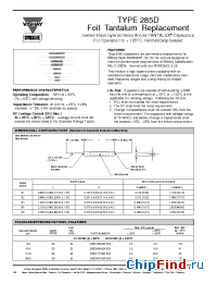 Datasheet 285D305X0100G2 производства Vishay