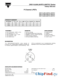 Datasheet 2N5115JANTX производства Vishay