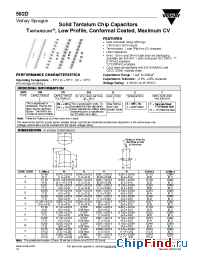 Datasheet 592D106X0010B2T manufacturer Vishay