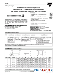 Datasheet 593D157X96R3D2T/ manufacturer Vishay