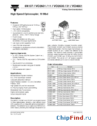 Datasheet 6N137 manufacturer Vishay