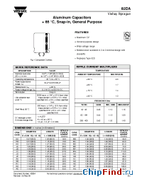 Datasheet 82DA103M035KB2D manufacturer Vishay