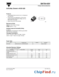 Datasheet BAT54-02V-GS18 manufacturer Vishay
