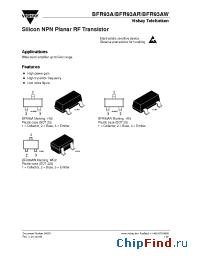 Datasheet BFR93AR manufacturer Vishay