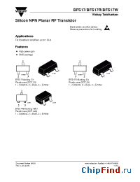 Datasheet BFS17 manufacturer Vishay