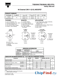 Datasheet BS107KL-TR1 manufacturer Vishay
