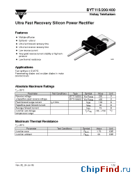 Datasheet BYT200 производства Vishay