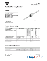 Datasheet BYT41B производства Vishay