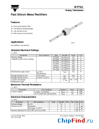 Datasheet BYT52D производства Vishay