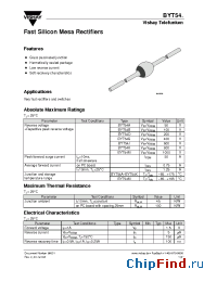 Datasheet BYT54D производства Vishay