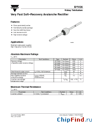 Datasheet BYV26A производства Vishay