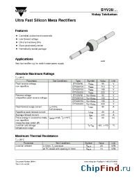 Datasheet BYV28-100 производства Vishay