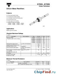 Datasheet BYW84 manufacturer Vishay