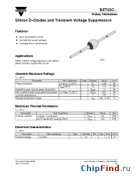 Datasheet BZT03C9V1 производства Vishay