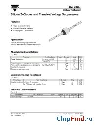 Datasheet BZT03D200 manufacturer Vishay