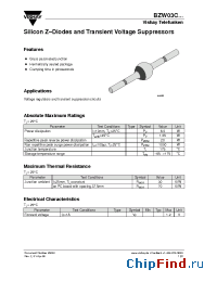 Datasheet BZW03C manufacturer Vishay