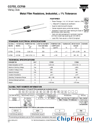 Datasheet CCF55100KFKR36 manufacturer Vishay