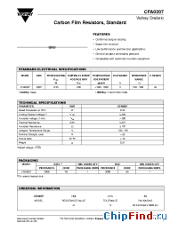 Datasheet CFA0207 производства Vishay