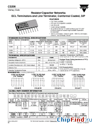 Datasheet CS206 manufacturer Vishay