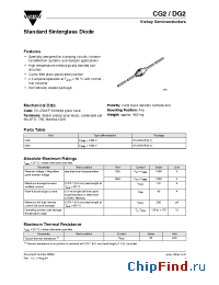 Datasheet DG2 manufacturer Vishay