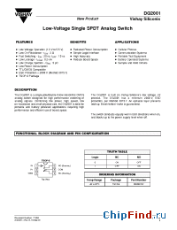 Datasheet DG2001DV-T1-E3 manufacturer Vishay