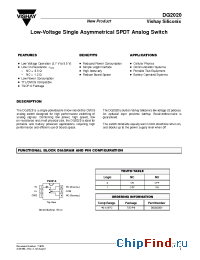 Datasheet DG2020 manufacturer Vishay