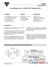 Datasheet DG2031 manufacturer Vishay