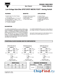 Datasheet DG3001 manufacturer Vishay