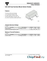 Datasheet DZ23C33 manufacturer Vishay