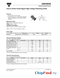 Datasheet GSD2004S manufacturer Vishay