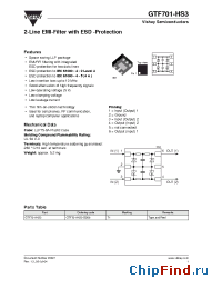 Datasheet GTF701-HS3-GS08 производства Vishay